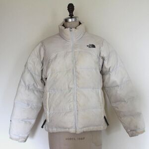 The North Face 700 Puffer Jacket White Down Insulated Zip Up Coat Women's Small